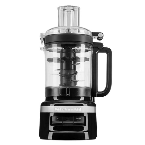 KitchenAid 9 Cup Food Processor - Three Speeds, Four Blade, In-Bowl Storage, Onyx Black - 5KFP0921AOB