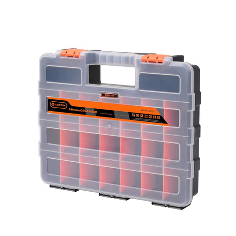 Tactix 380mm 22 Compartment Polypropylene Organiser Storage Box