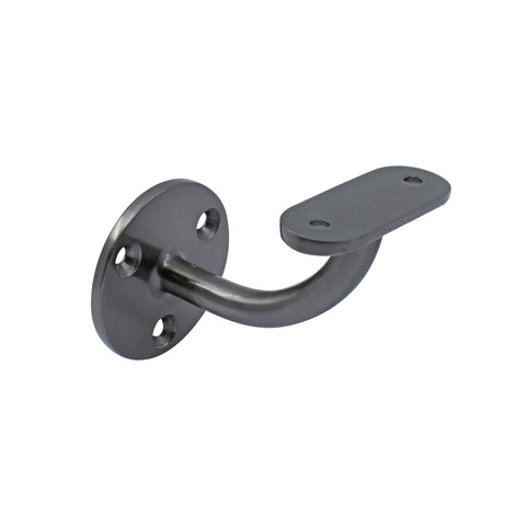 Carinya 70 x 90 x 95mm Black Nickel Steel Flat Top Curved Handrail Bracket