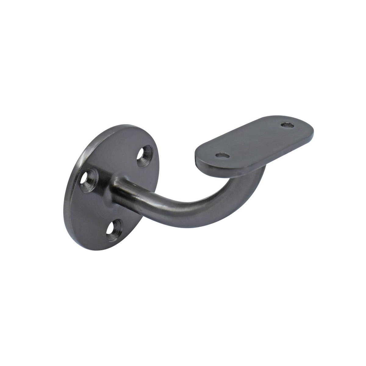 Carinya 70 x 90 x 95mm Black Nickel Steel Flat Top Curved Handrail Bracket