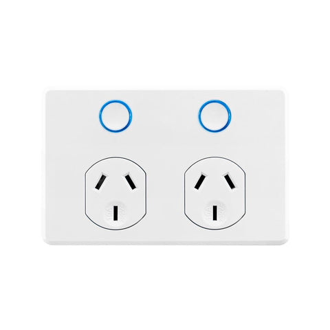 Deta Double Powerpoint - 250V - Polycarbonate - Touch Activated - 2 Pack - SuperSaverAU - view 1