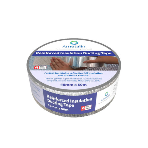 Ametalin Reinforced Insulation Ducting Tape 48mm x 50m - UV Resistant, High Adhesion - SuperSaverAU - view 1