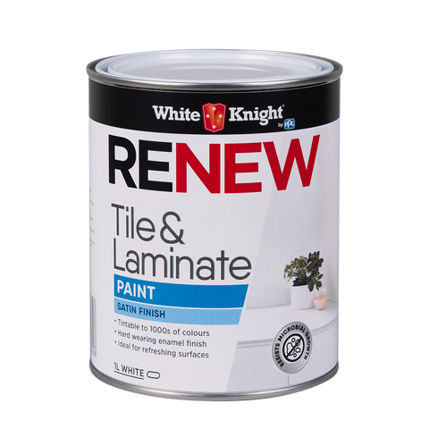 White Knight Renew Tile & Laminate Paint White Satin 1L