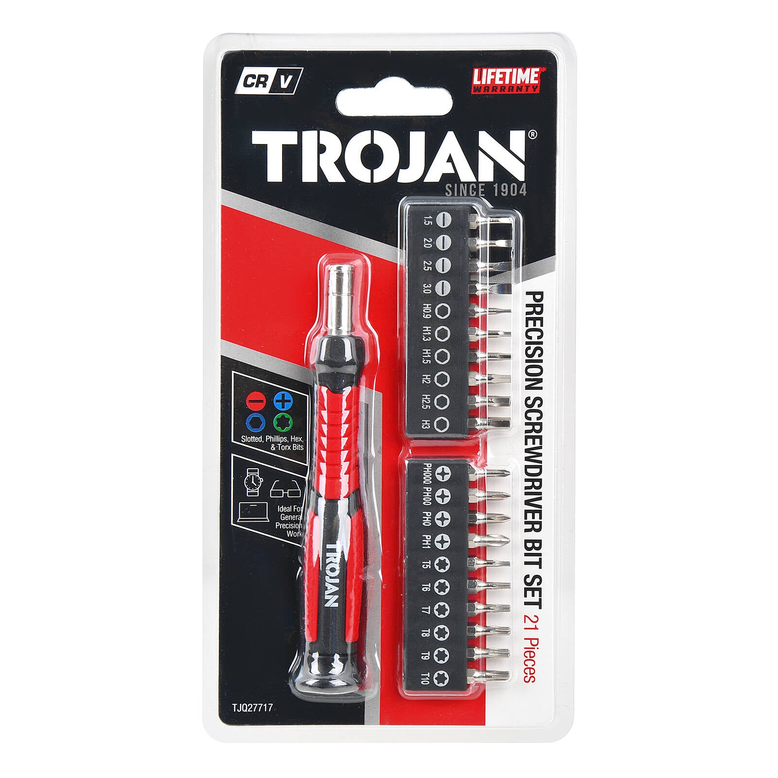 Trojan 20 Piece Precision Screwdriver Set, CRV Bits