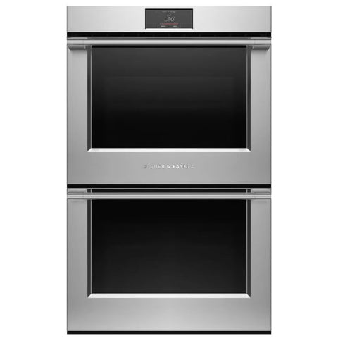 Fisher & Paykel Series 9 76cm Professional Pyrolytic Built-In Double Oven - 230L Stainless Steel - OB76DPPTX1
