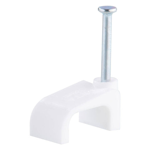 Deta 13mm White Flat Cable Clips - 500 Pack - For 2.5mm² TPS Cables - SuperSaverAU - view 1