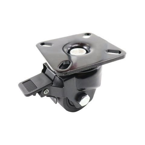 Easyroll 50mm Black Nylon Swivel Castor with Brake, 300kg Load