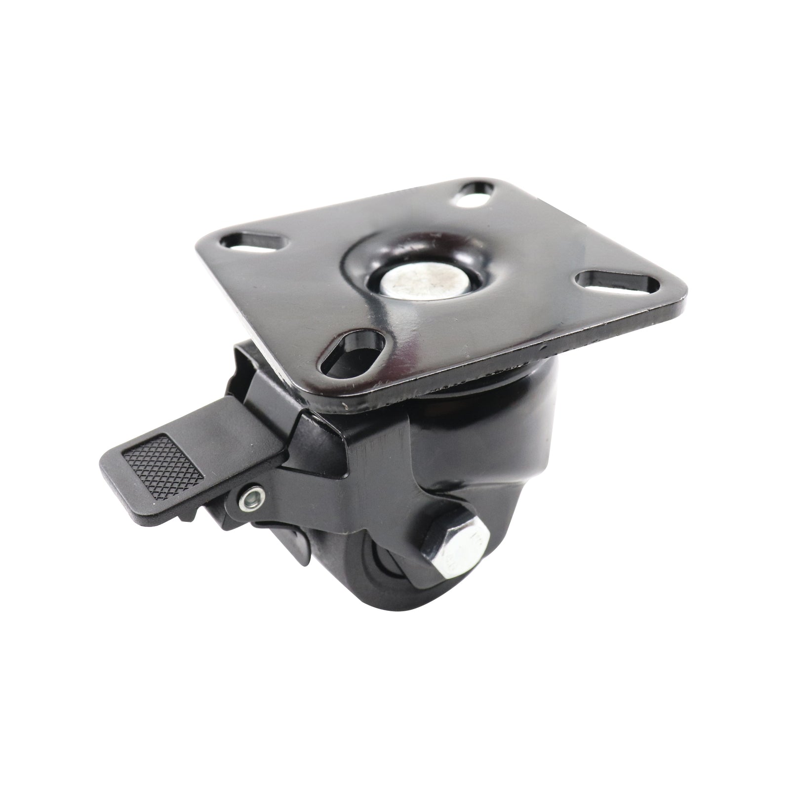 Easyroll 50mm Black Nylon Swivel Castor with Brake, 300kg Load