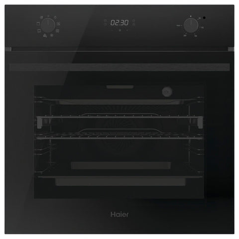 Haier 60cm 500 Series Built-In Oven - 70L, Air Fry, Steam Assist, Black Fascia, Seven Functions - HWO60S7EB5