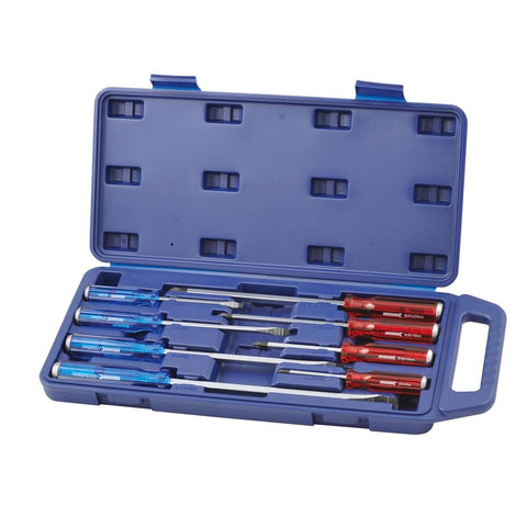 Kincrome 8 Piece Thru Tang Screwdriver Set Acetate and CR-V Magnetic Tip