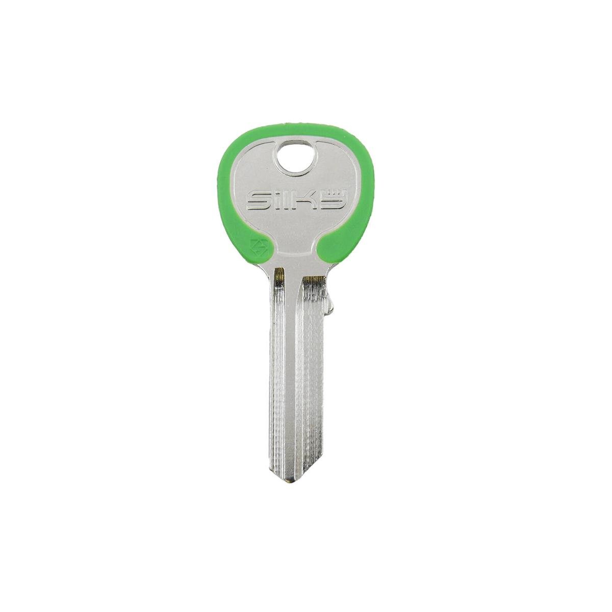 EHI LW4 Green Specialty Silky Key Blank Nickel Plated Brass