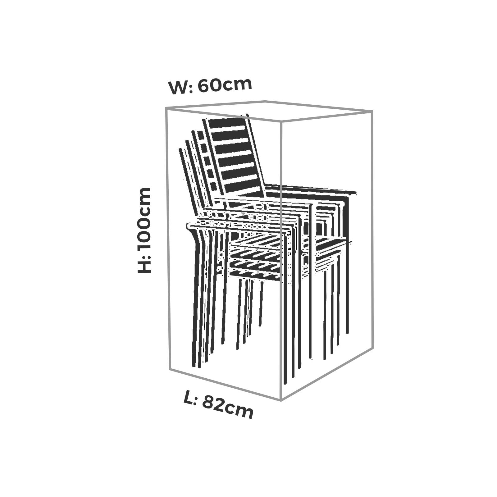 Mojo Premium PVC 6 Stack of Chairs Outdoor Furniture Cover, Weather & UV Resistant
