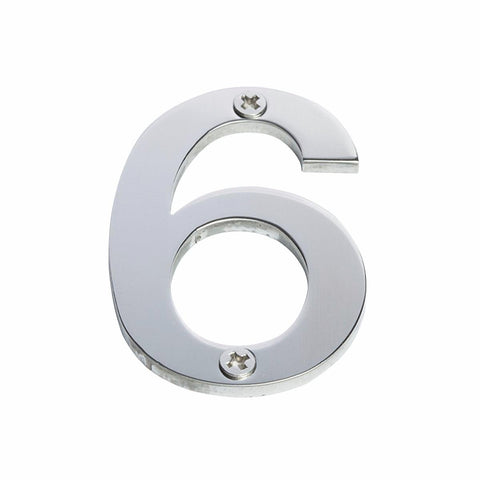 Sandleford Stainless Steel House Number 6 - 60mm Brushed Finish - SuperSaverAU - view 1
