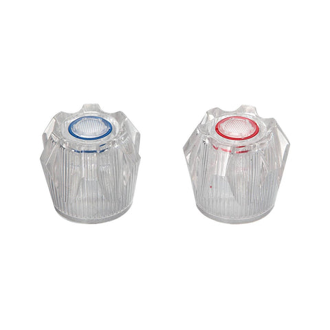 Shaw Mason Clear PVC Six Point Style Handles Pair - 59mm x 59mm - Durable - SuperSaverAU - view 1