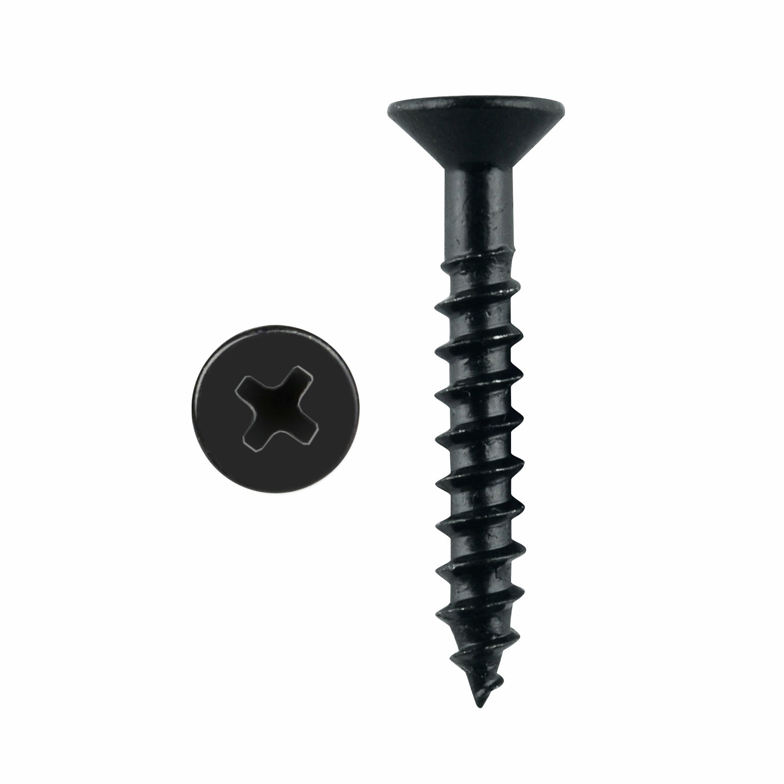 Pinnacle 3.5 x 20mm Black Countersunk Timber Screws - Black Steel, 30 Pack