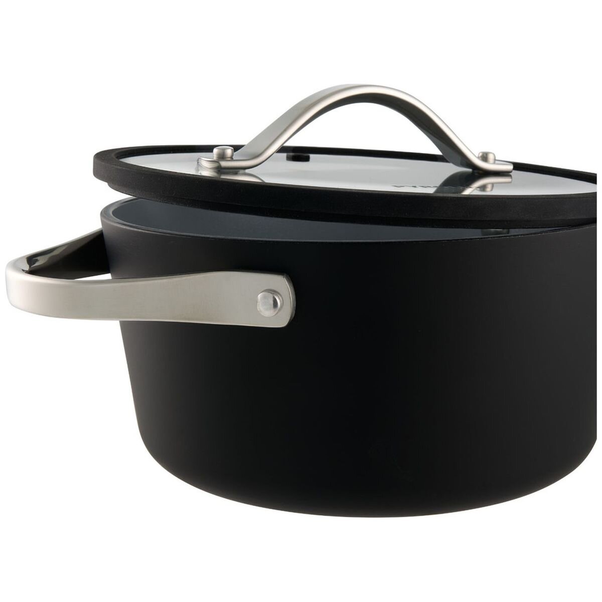 Pyrolux NexGen 20cm Saucepan with Lid and Helper Handle 2.8L - Ebony Ceramic, Induction Base - 11507