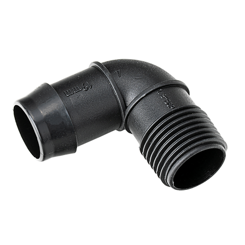 K-Rain 19mm Barbed Elbow x 15mm BSP Male - 10 Pack Polypropylene