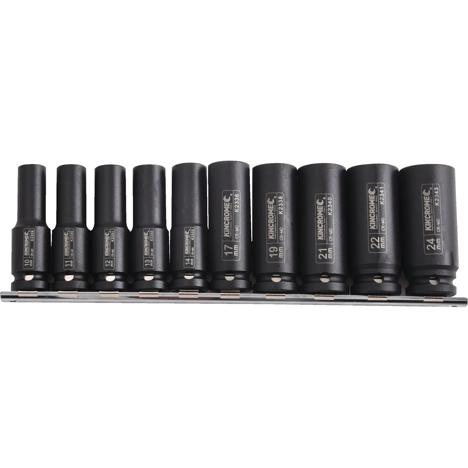 Kincrome 1/2" Drive Deep Impact Socket Set 10 Piece Chrome Molybdenum Steel 10-24mm