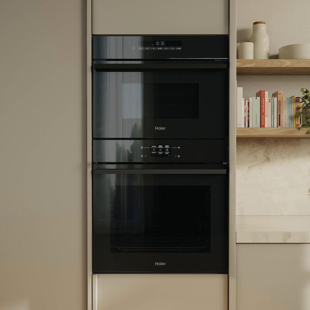 Haier 60cm 500 Series Combi-Microwave Oven - Black - Air Fry - 11 Functions - Touch Control - HMO60S11EB1
