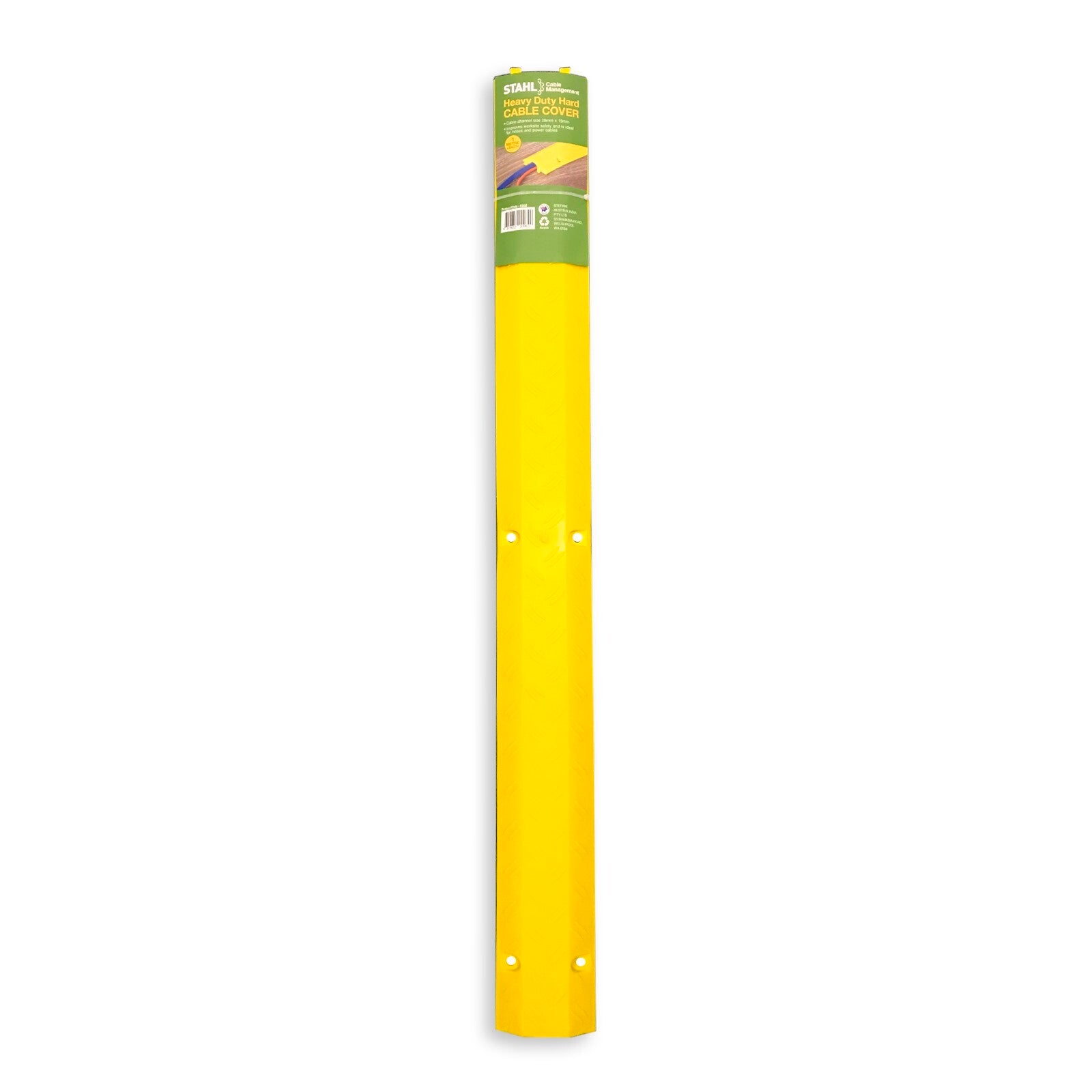Stahl 100mm x 1m Heavy Duty PU Rubber Cable Cover Yellow Floor Protector