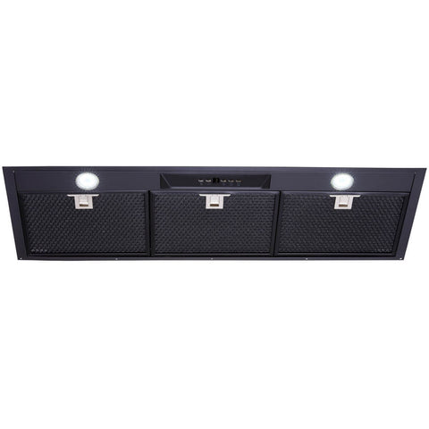 Schweigen 90cm Undermount Rangehood - Matte Black, 1600m³/h Isodrive SP Motor, 5 Speeds - UM1170-9BSPPAK