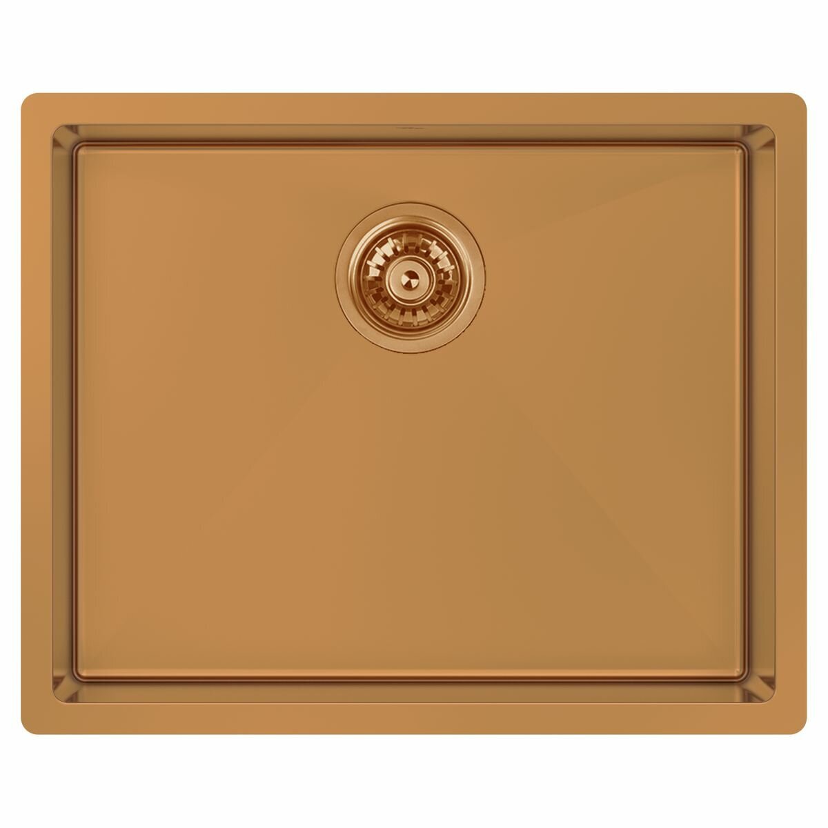 Abey Piazza single bowl sink - Bronze and Copper finish - drain tray and grids - CR500CO