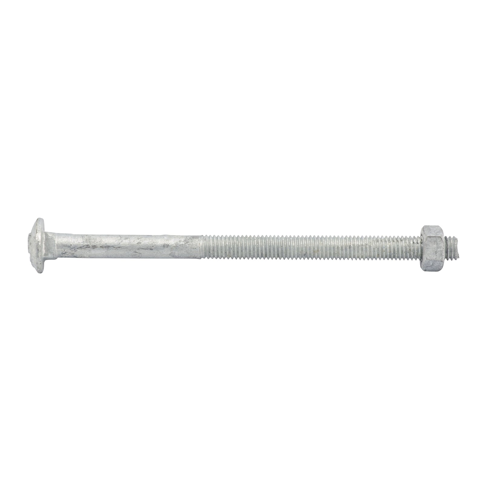 Zenith M8 x 130mm Hot Dipped Galvanised Cup Head Bolt and Nut - 4.6 Grade Steel, Each