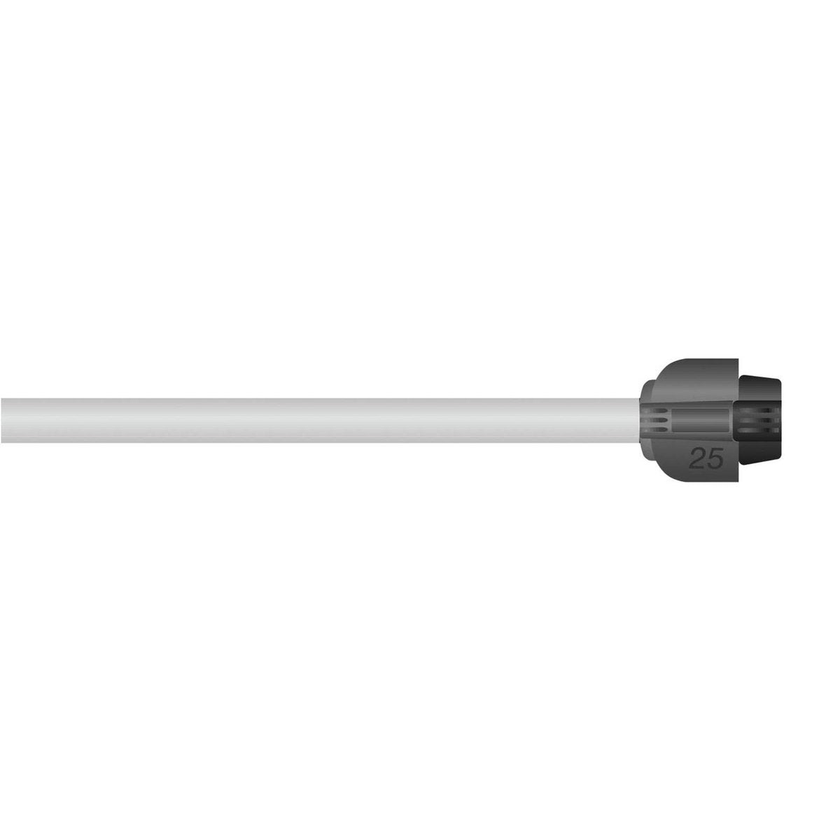 GARDENA 25mm Pipeline End Piece in Black/Dark Grey High-Impact Plastic