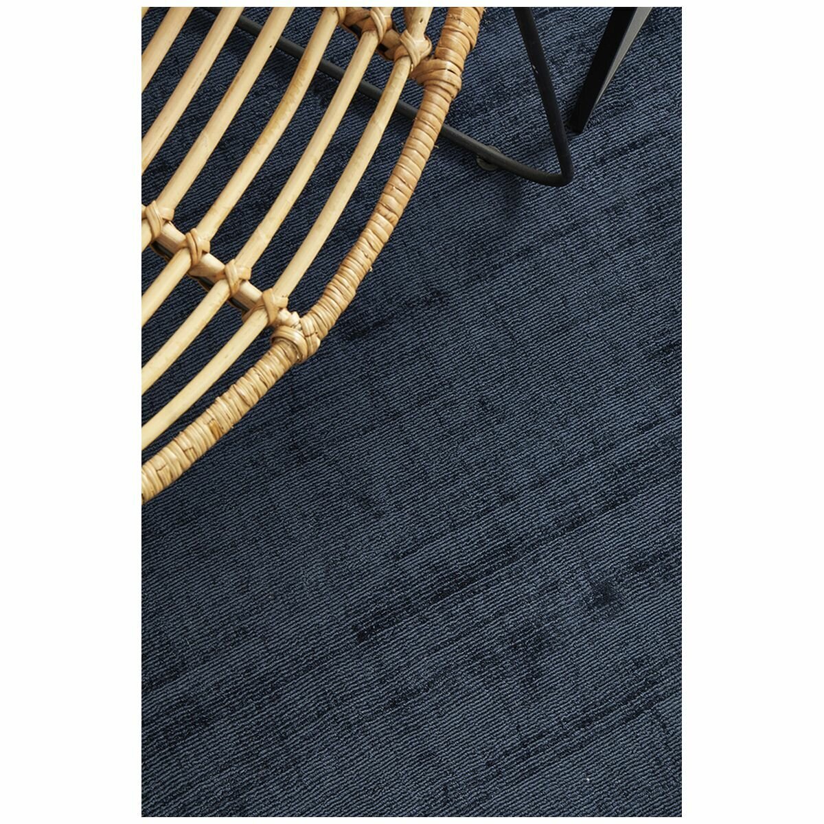 Rug Culture Bliss Hand Loomed Extra Large Rug 400x300 - Denim Blue Viscose - BLSDENIM400X300