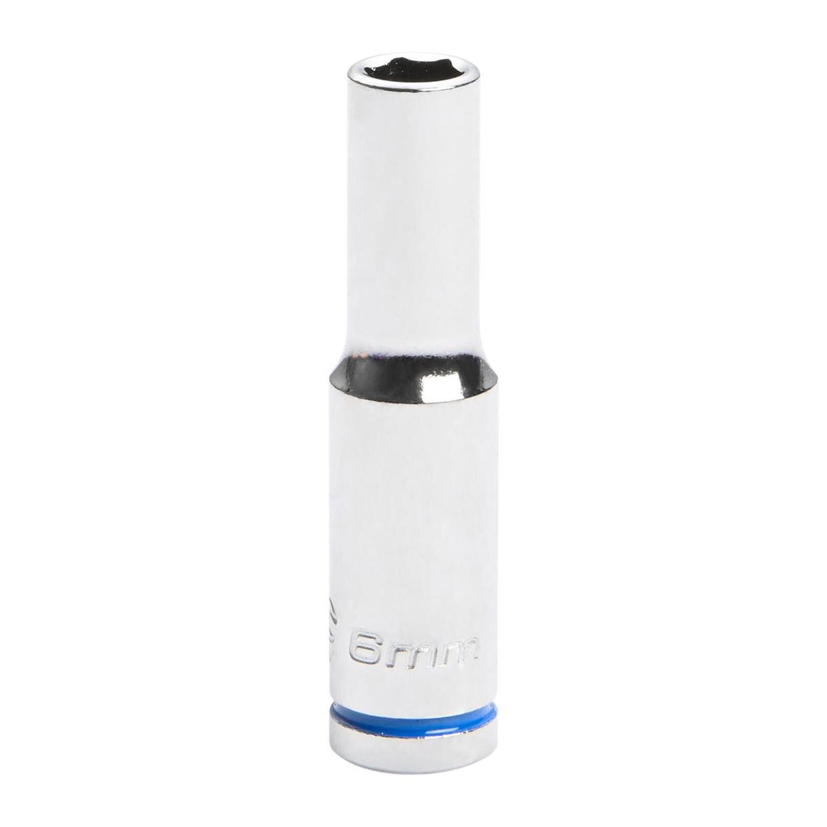 Kincrome 6mm 1/4" Square Drive Deep Socket, 6-Point Chrome Vanadium, Rust Resistant