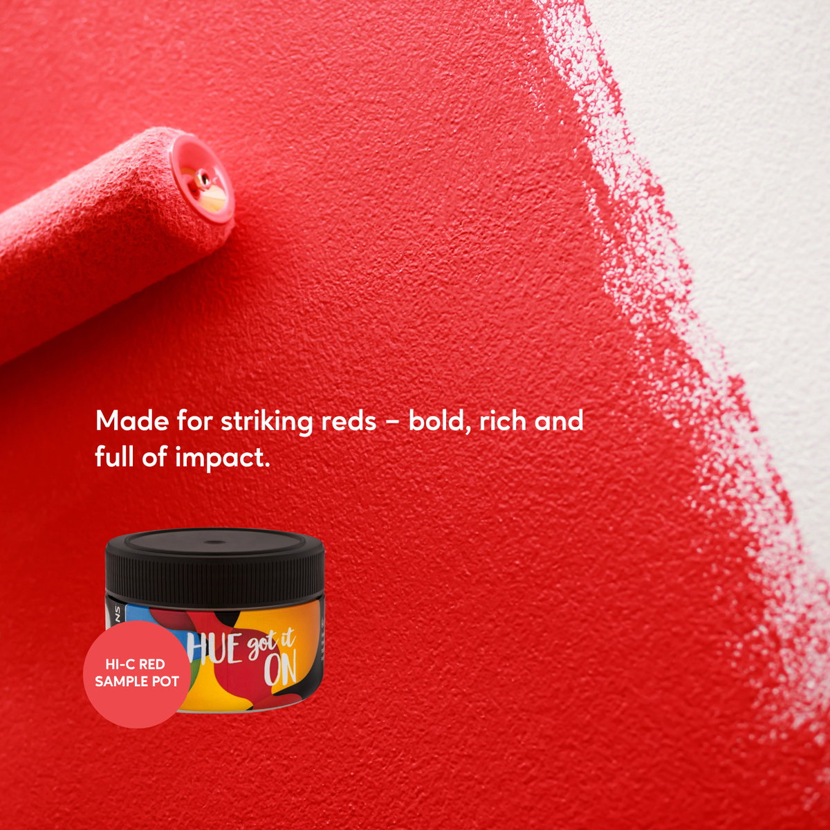 Taubmans Hi C Red Sample Pot 250ml Water-Based Easy Clean Paint - SuperSaverAU - view 3