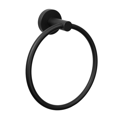 Barelli Toscana Matte Black Towel Ring Stainless Steel