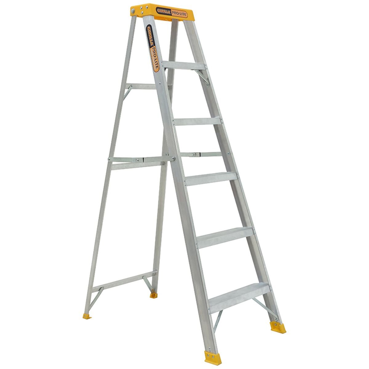 Gorilla 1.8m Pro-Lite Single Side A-Frame Ladder - Metal Finish - 1 Year Warranty - M006-PRO