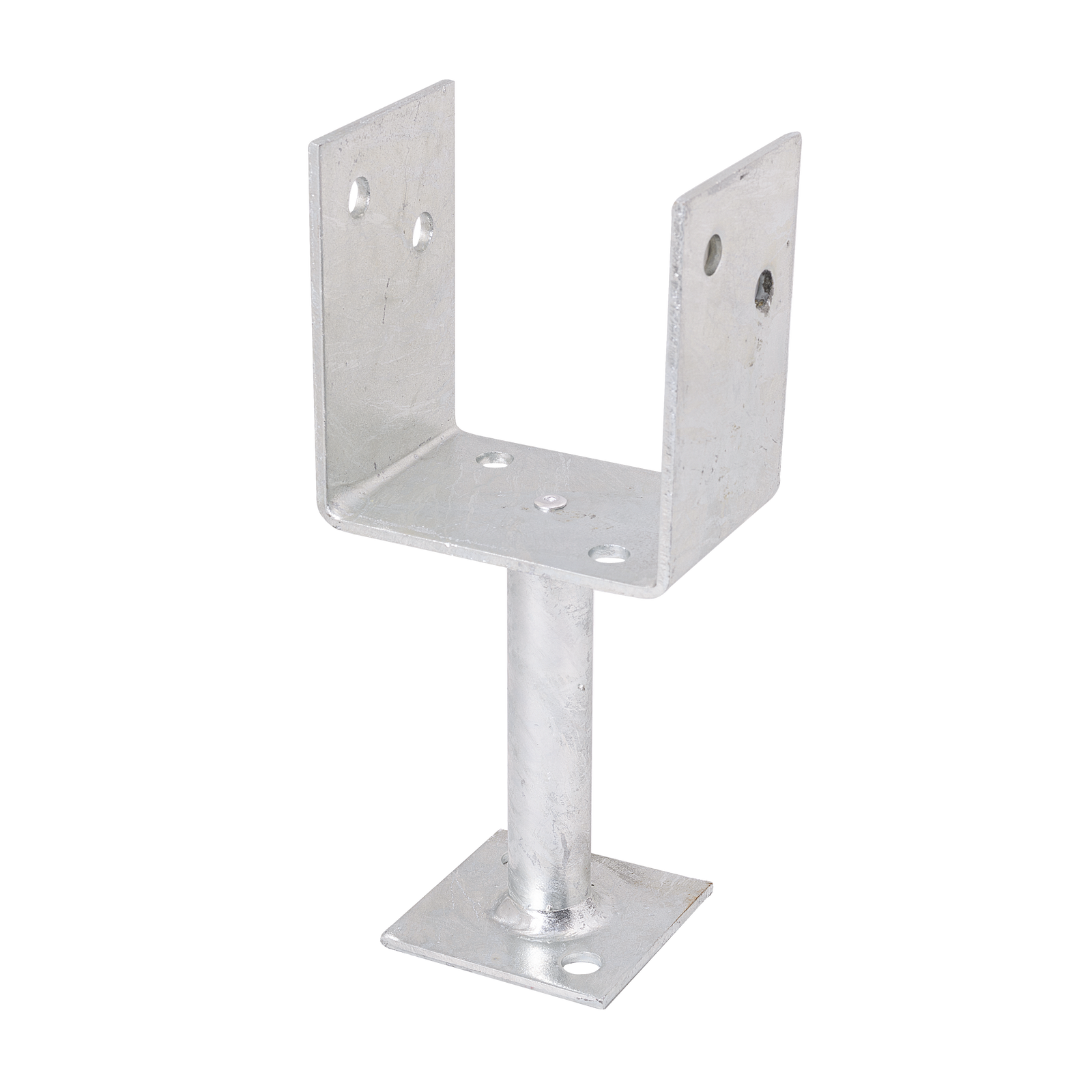 Pryda 130 x 100mm M10 Full Stirrup Galvanised Steel Bolt Down Post Anchor