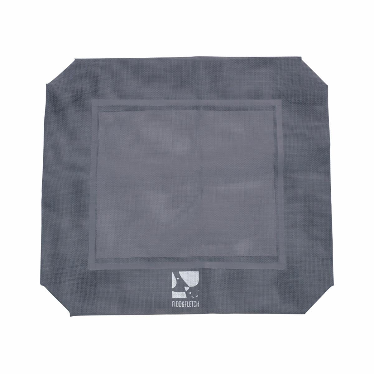 Fido & Fletch Large Pet Bed Replacement Cover, Grey Textilene, Easy-Clean