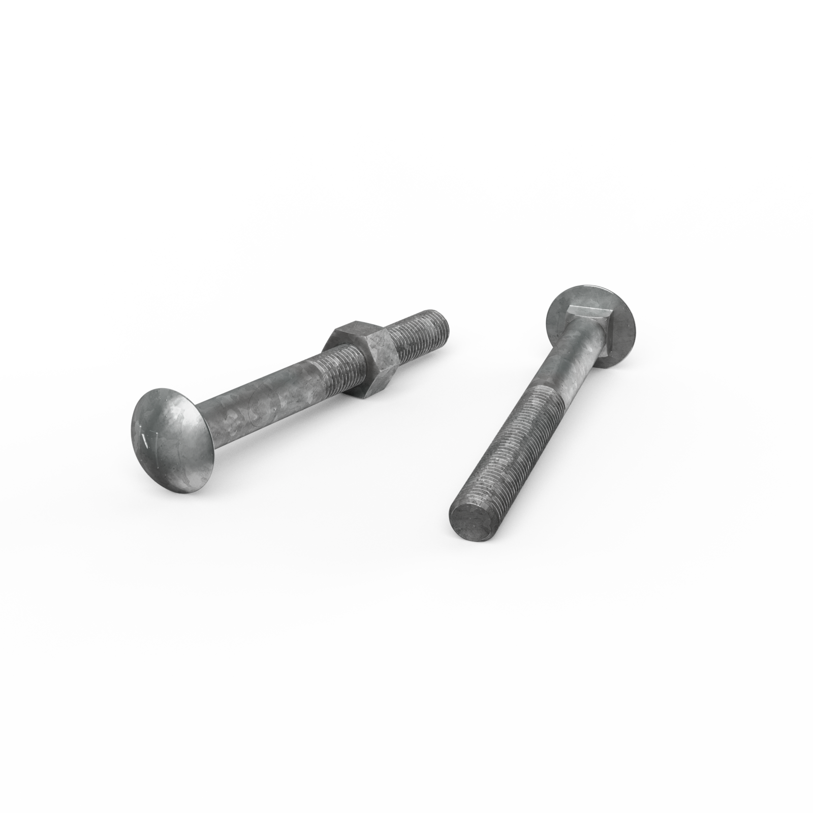 Zenith M16 x 150mm Hot Dip Galvanised Cup Head Bolt & Nut - 4.6 Grade Steel