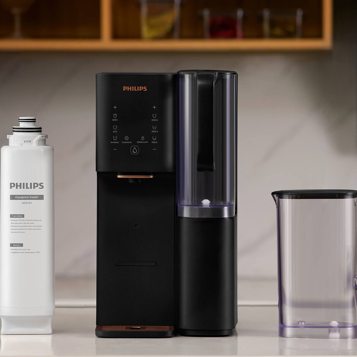 Philips RO Mineral Boiling to Ambient Water Station - Aquaporin Inside, 2100W, Black - ADD6920BK