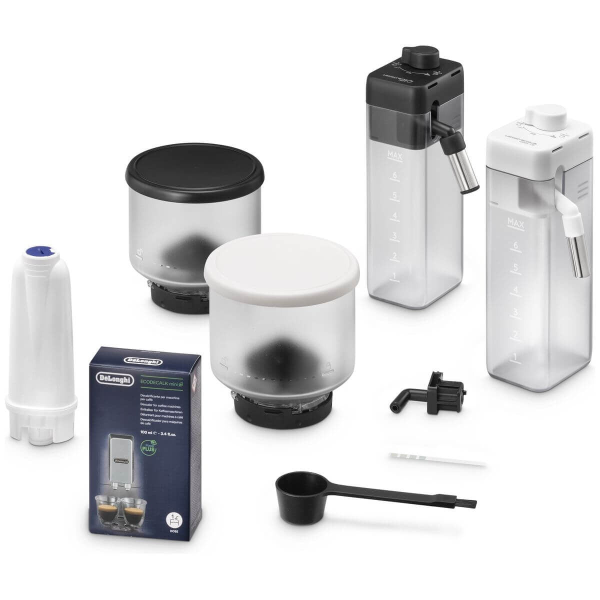DeLonghi Rivelia fully automatic coffee machine - arctic white, 22 recipes, cool carafe - EXAM44057W