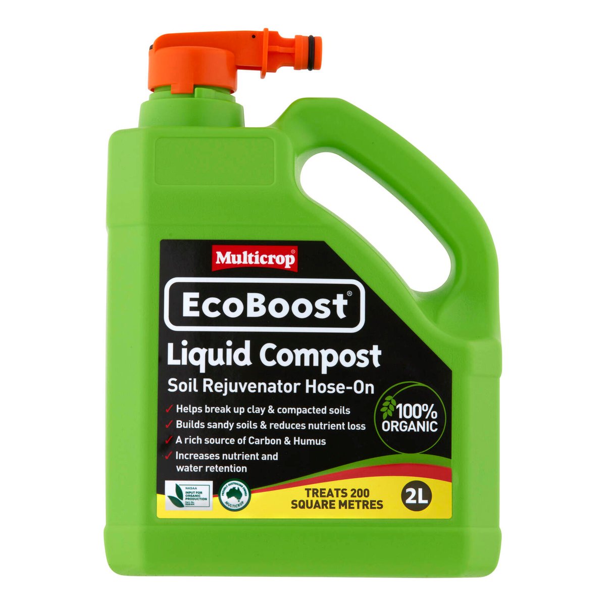 Multicrop Ecoboost Organic Compost 2L Hose On - Liquid Soil Conditioner