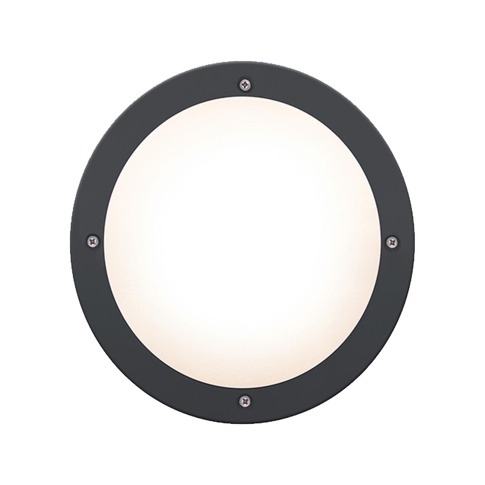 HPM Oroya LED Round Bunker Light 300mm Black 16W Weather Resistant Outdoor