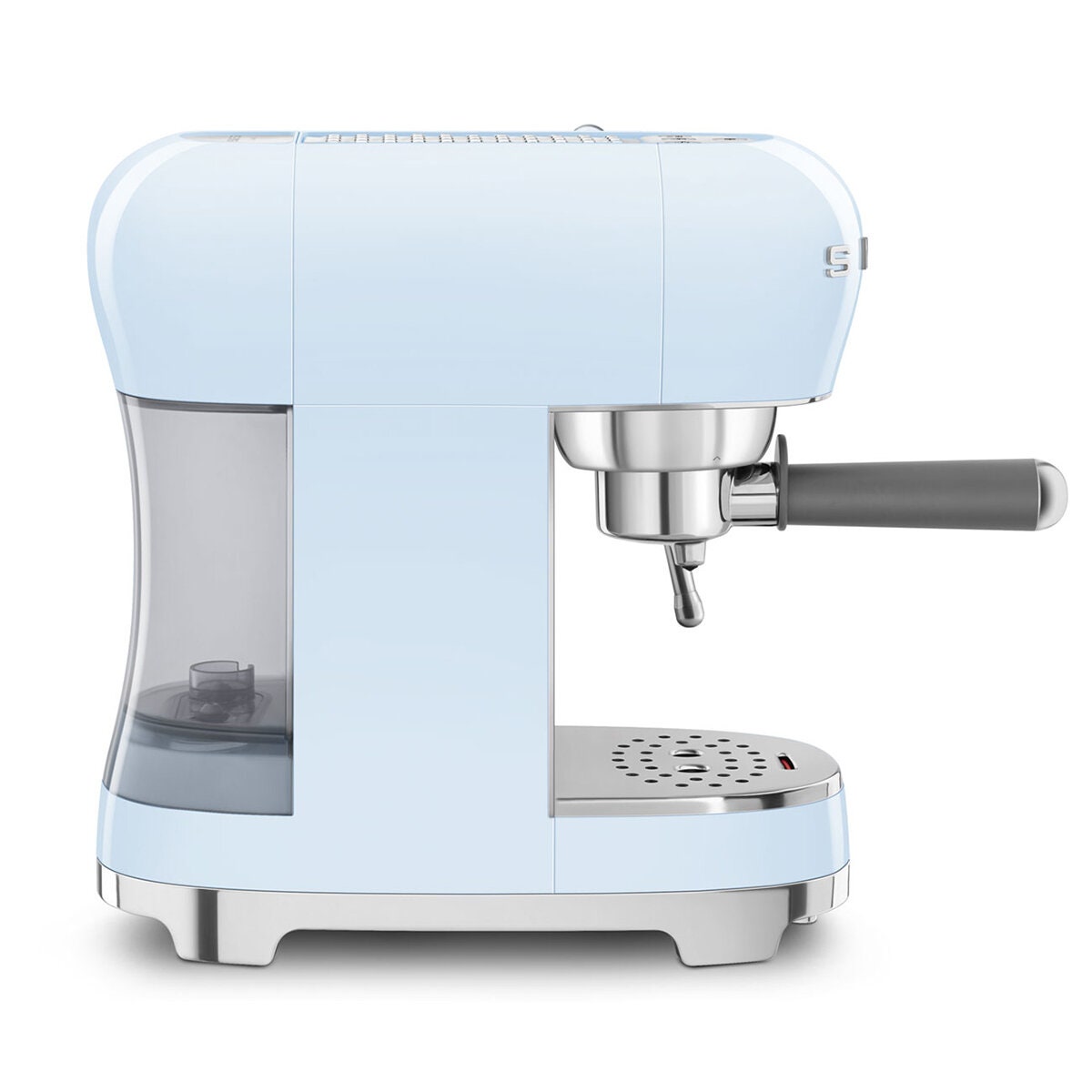 Smeg 50s Style Espresso Coffee Machine - 15 Bar, ThermoBlock, Steam Wand, Pastel Blue - ECF02PBAU