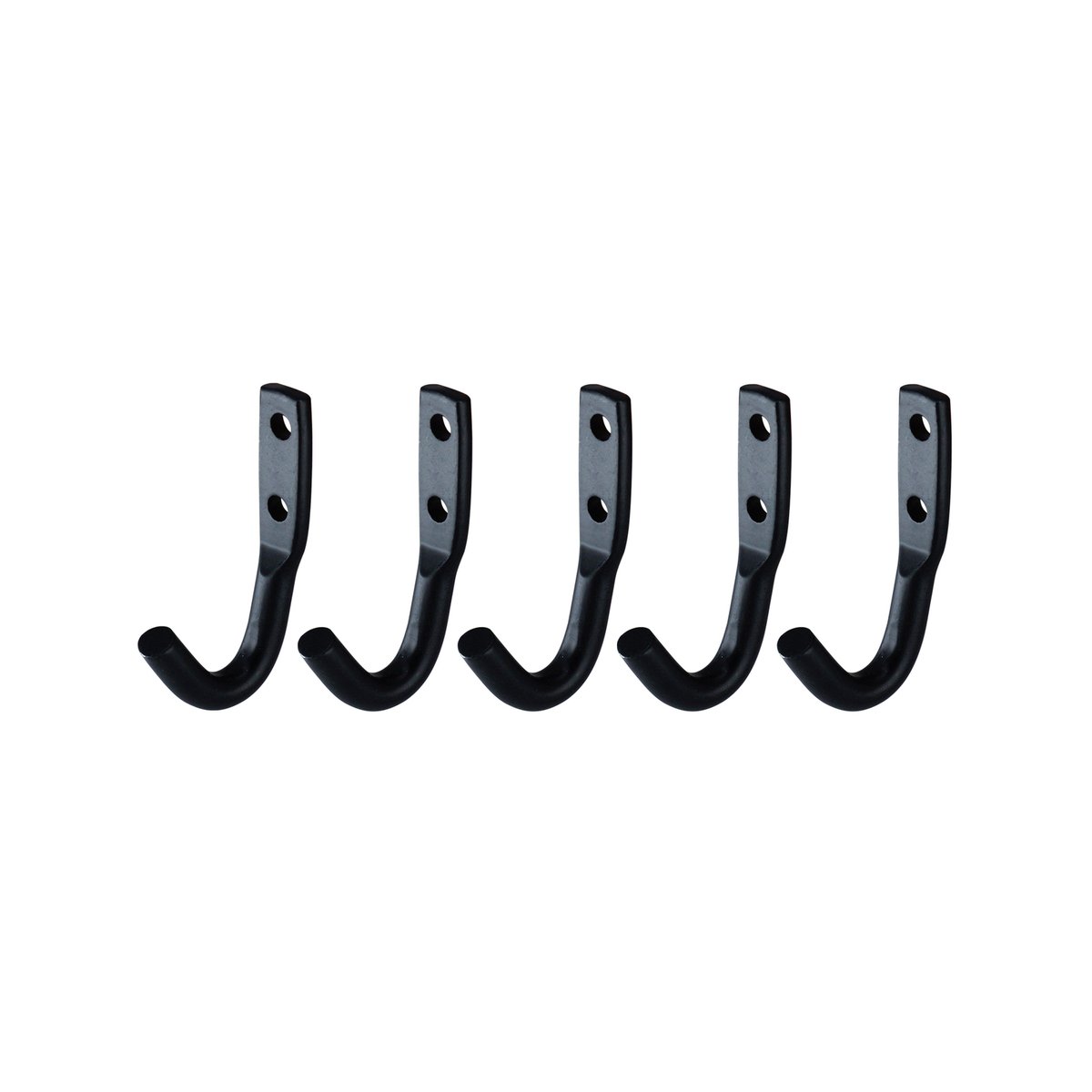 Everhang Small Steel J Bolt Hook 5 Pack - Black