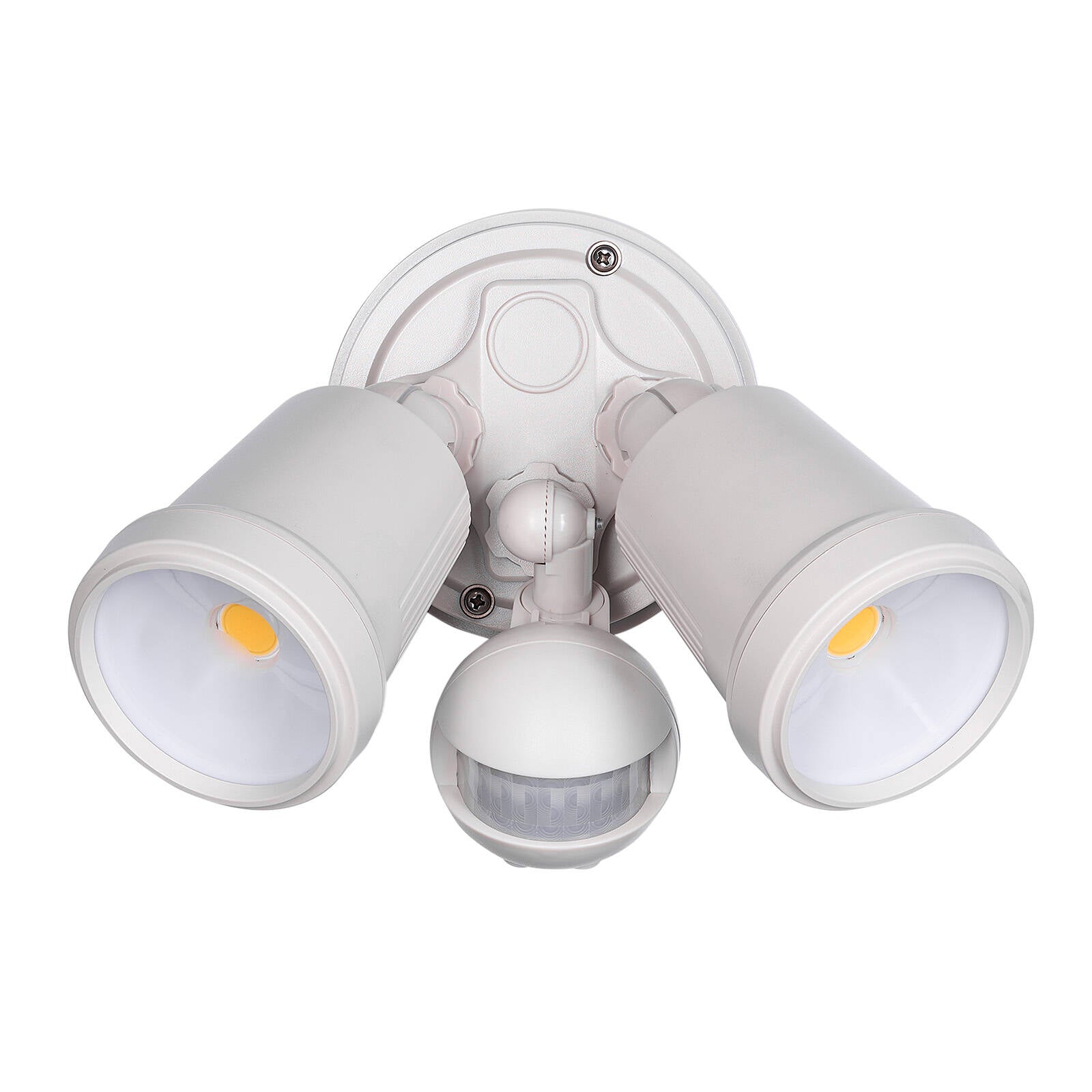 Brilliant Beige Raptor III Twin 20W Security Light with Sensor Outdoor 22605/09