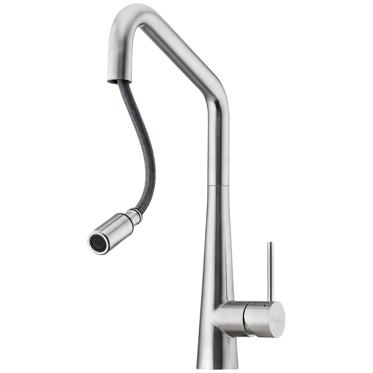 Oliveri Essente square gooseneck pull out mixer tap - 316 stainless steel - Stainless Steel - SS31675