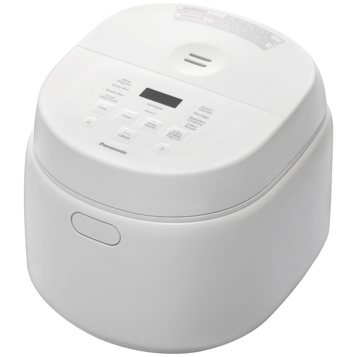 Panasonic Premium 10-cup rice cooker - 10 auto menus, Binchotan charcoal-coated pot, white - SR-DL184WST