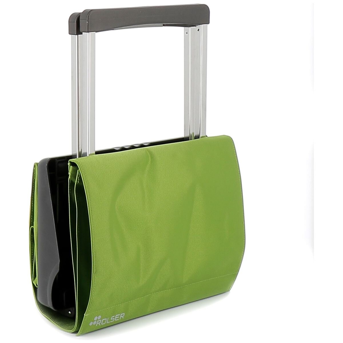 Rolser Plegamatic MF folding 2 wheel trolley - Lime green - Lightweight aluminium chassis - R-PLE001-1014