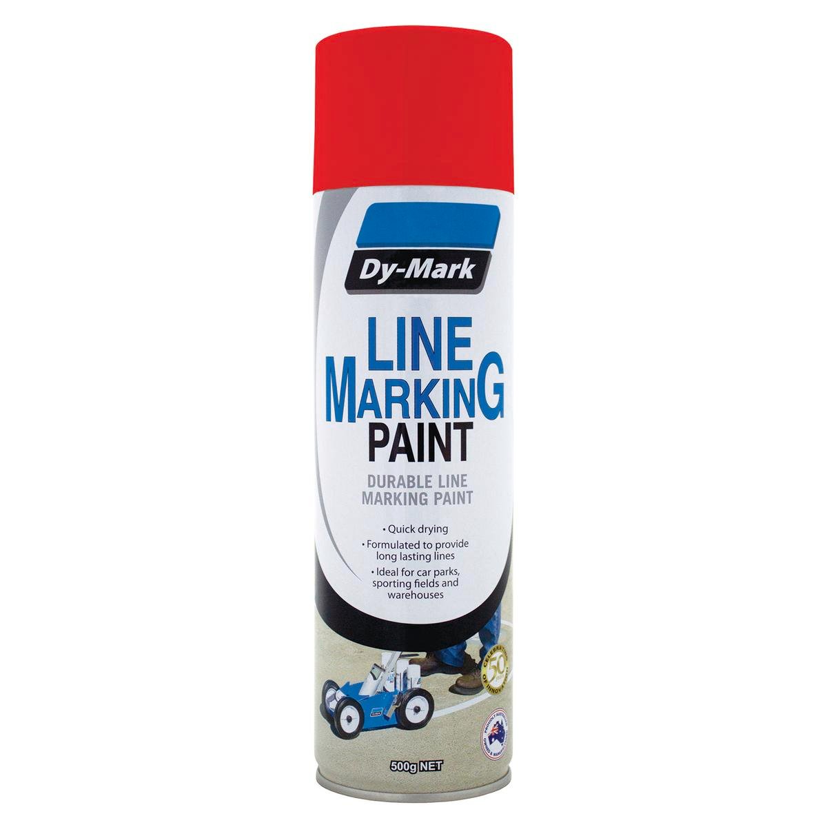Dy-Mark Red Line Marking Spray Paint 500g Acrylic Fast Drying - SuperSaverAU - view 1