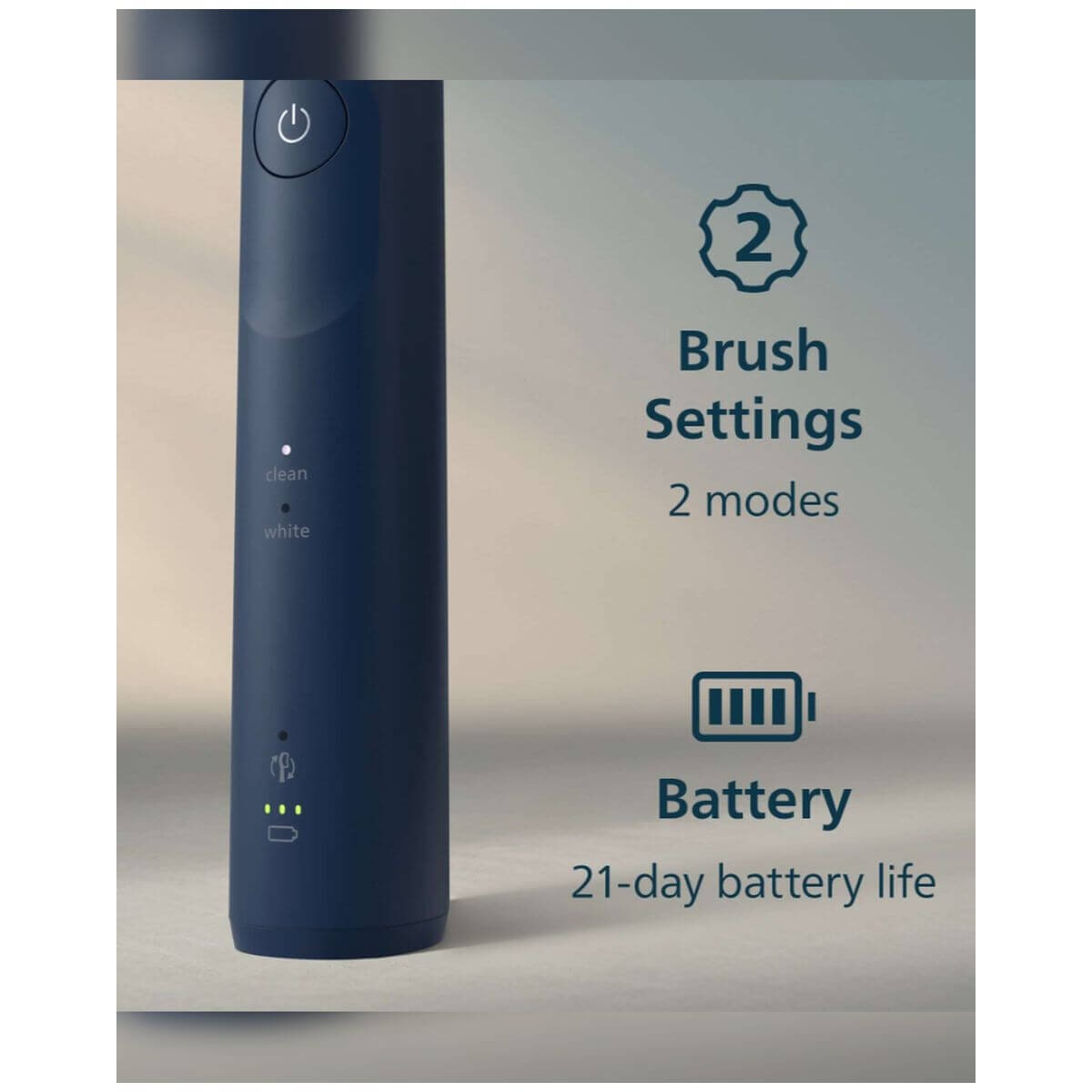 Philips Sonicare 5500 Electric Toothbrush - Navy, Clean and White Modes, Pressure Sensor - HX7113-04