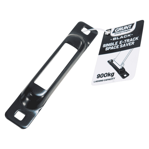 GRUNT Black Single E-Track Space Saver Plate, 900kg Lashing Capacity