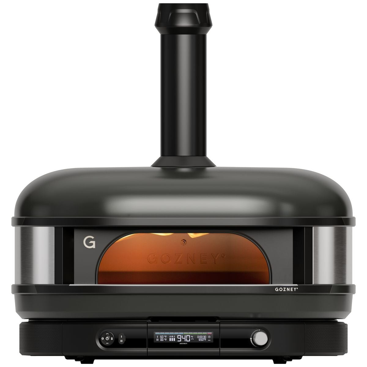 Gozney Dome XL dual fuel pizza oven - black, 16 inch capacity, twin meat probes - GMPOBAU1825